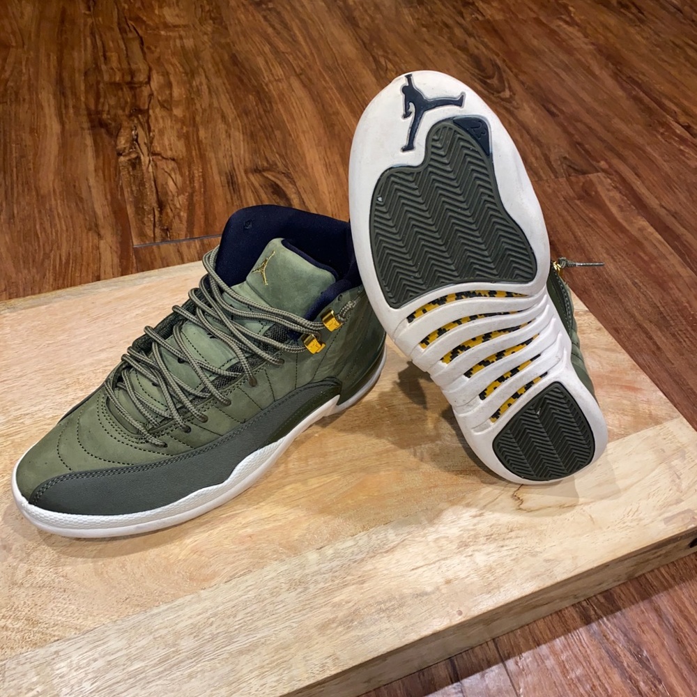 Olive Green Jordan 12s